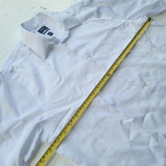 Arrow Classic Fit Button Down White Dress Shirt Size 15- 15.5 Mens 32/33 - Picture 4 of 9